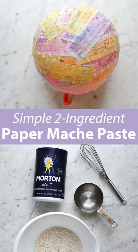 Paper Mache Paste Recipe - Paper Mache Paste Recipe, Paper Mache Volcano Easy, Paper Mache Kids Crafts, Recipe For Paper Mache Paste, Easy Paper Mache For Kids, Flour Paper Mache Recipe, Paper Mache Recipe Flour, Best Paper Mache Recipe, Paper And Glue Crafts