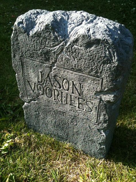 JASON VOORHEES Friday The 13th Part 6 Tombstone replica Friday The 13th Party, Friday The 13th Movie, Friday The 13, Jason Voorhees Friday The 13th, Jason Friday, Friday The 13th Jason, Jason Vorhees, Camp Crystal Lake, Horror Fanatic