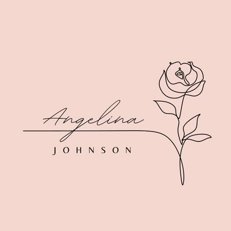 Memories Logo, Logo Name Ideas, Rose Logo Design, Line Art Rose, Logo Design Flower, Candle Logo Design, Flower Minimalist, Florist Logo, Floral Logo Design