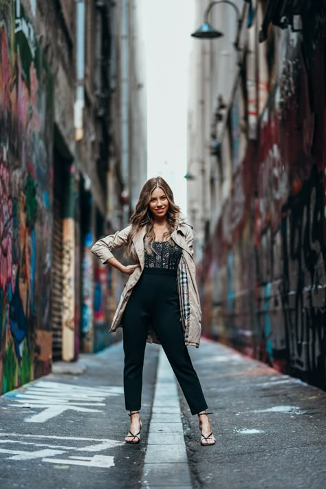 City Fashion Shoot, Melbourne Street Style, City Fashion Photography, Street Photography Model, Urban Photography Portrait, Street Fashion Photoshoot, Female Portrait Poses, Street Photography Portrait, Downtown Photography