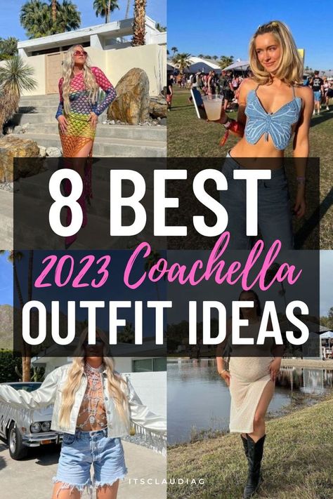 I’m in LOVE with these Coachella outfit ideas! I’m going with my friends this year and we all loved the music festival outfits they show you. Coachella Outfit Women, Coachella Outfit Boho, Diy Festival Outfit, Coachella Fashion Outfits, Coachella Inspired Outfits, Coachella Outfit Ideas, Best Coachella Outfits, Cochella Outfits, Festival Outfit Ideas