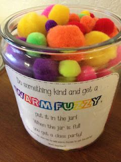 A Love for Teaching: Warm Fuzzy Jar. Not sure how this would work for middle school, but hey a girl can dream! Warm Fuzzy Jar, Aba Activities, Kindness Ideas, Class Dojo, Recreation Therapy, Classroom Behavior Management, Behaviour Management, Organization And Management, Classroom Organisation