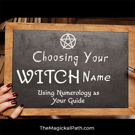 HOW TO CHOOSE YOUR WITCH NAME Using Numerology as Your Guide: Does having a Witch name resonate with you? Does the idea of using an ancient esoteric divination practice appeal to your inner mystic? If so, choosing a magickal name using numerology may be a perfect way for you to create one! . To see exactly how to come up with your own numerologically aligned Witch name, click on over to my new blog post for step-by-step instructions! . #witchname #craftname #magickalname #numerology #witchcraft Names Of Witches, Witchy Nicknames, Witch Siduals, Talk To Your House Witch, Witch House Names, What To Put In Your Book Of Shadows, Witch Names And Meanings, Powerful Witch Names, How To Pick A Witch Name