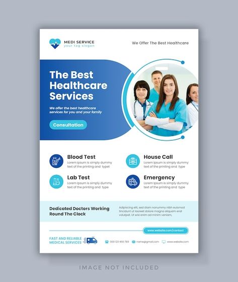 Health Information Poster, Doctor Flyer Design, Healthcare Flyer Design, Informative Flyer Design, Business Flyer Design Ideas, Healthcare Poster Design, Medical Brochure Design Layout, Healthcare Design Graphics, Hospital Flyer Design