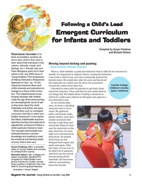 Emergent Curriculum for Infants and Toddlers How Does Learning Happen, Curriculum For Infants, Teaching Kids Respect, Infant Toddler Classroom, Infant Curriculum, Emergent Curriculum, Inquiry Learning, Toddler Curriculum, Toddler Classroom