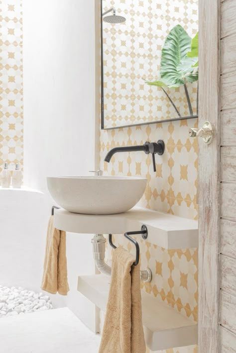 Casa Blanca: the latest bohemian styleCanggu villa Moroccan Bathrooms, Bali Style Bathroom, Moroccan Bathroom, Bedroom Decor On A Budget, Bedroom Decor Lights, Forest Mural, Bedroom Decor For Couples, Outdoor Sitting Area, Rustic Bedroom Decor