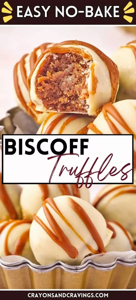 Biscoff Truffles, Cookie Truffles, Biscoff Recipes, Dessert Truffles, Truffles Recipe, Christmas Baking Recipes, Dessert Party, Truffle Recipe, Cake Balls