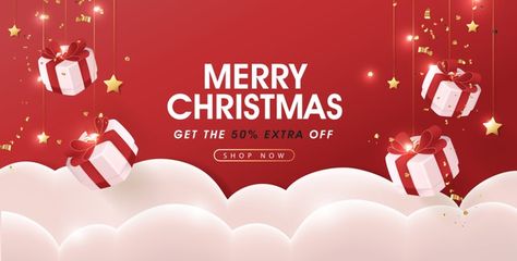 Christmas Banner Design, Christmas Sale Banner, Kids Branding Design, Christmas Ads, Christmas Coupons, Christmas Graphic Design, Happy New Year Banner, Banner Christmas, Happy New Year Background