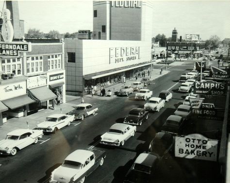 1950s - Nine Mile Rd. Ferndale Looking East  things have really changed #easylikesundae Ferndale Michigan, Detroit History, Vintage Detroit, Michigan City, Vintage Michigan, The Fifties, Michigan Usa, Metro Detroit, Pure Michigan