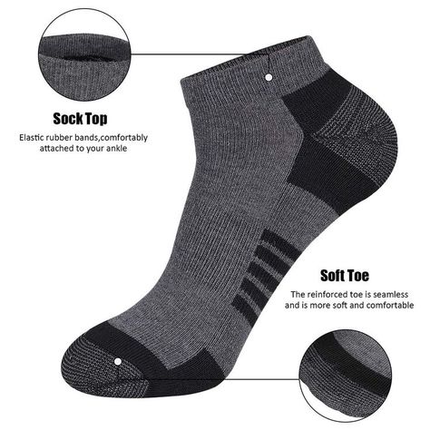 10 Pairs Mens Ankle Socks Men 10 Pack Low Cut Comfort Cushion Casual Socks Man Socks, Mens Socks Fashion, Adidas Socks, Mens Sports Socks, Work Socks, Low Cut Socks, Boys Socks, Men Socks, Sock Packs