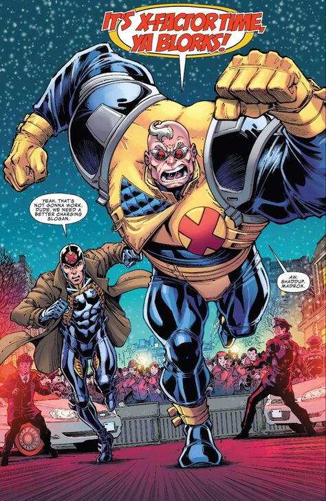 X-Men Legends #5 | Art by Todd Nauck & Rachelle Rosenberg Strong Guy Marvel, Todd Nauck, Punk Ideas, Marvel Mutants, Spider Man Marvel, Strong Guy, Comic Magazine, Marvel Comics Covers, New Mutants