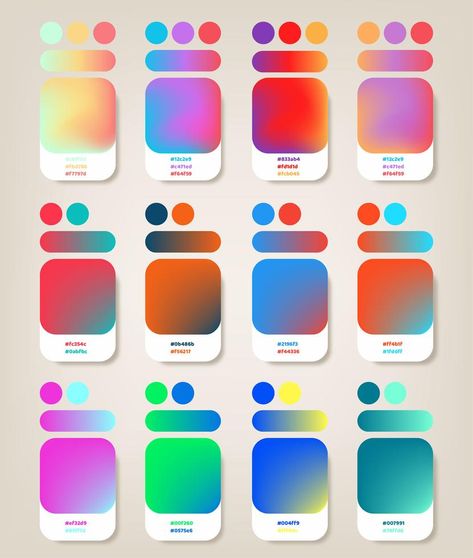 Desain Ux, 블로그 디자인, Gradient Color Design, Color Design Inspiration, Color Palette Challenge, Color Schemes Colour Palettes, Palette Design, Gradient Design, Color Palette Design