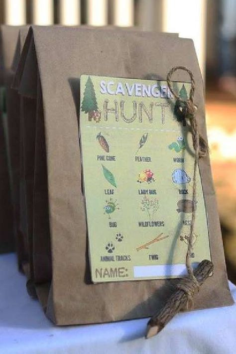 Scavenger Hunt Camping, Camping Birthday Party Ideas, Campout Party, Happy Camper Birthday Party, Camping Theme Birthday Party, Camping Theme Birthday, Hunting Birthday, Nature Party, Adventure Party