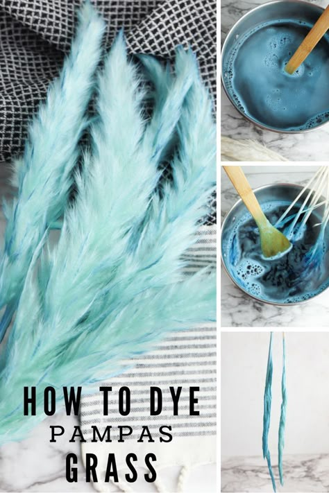 It’s so simple to dye your pampas grass in any shade you want. Follow these easy instructions to add a beautiful pop of color to your next floral arrangement. Grass Tutorial, Color Tutorial, Colorful Arrangements, Pampas Grass Decor, Grass Decor, Paper Flower Wall, Deco Boheme, Flower Arrangements Diy, Paper Crafts For Kids