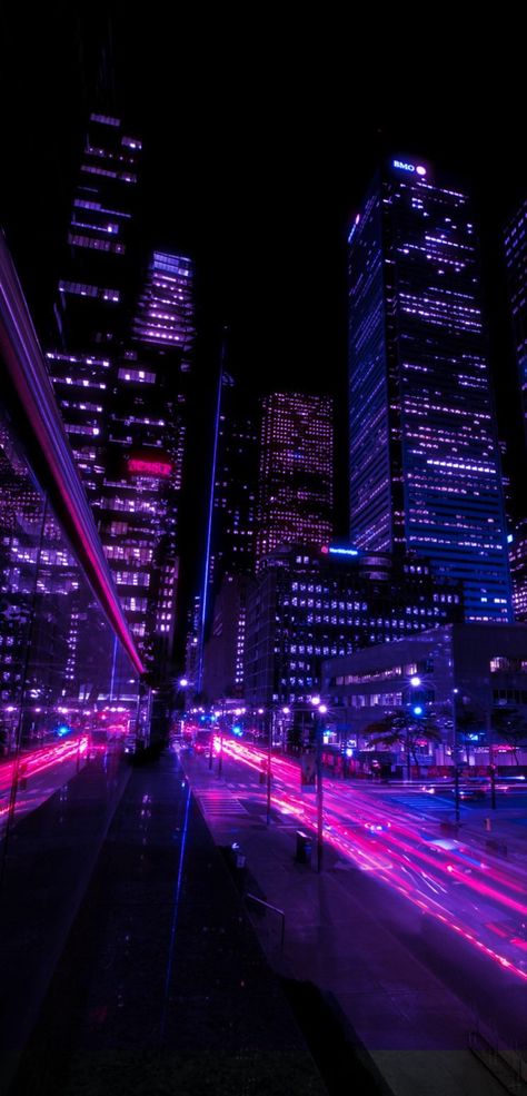 Purple City, Neon Cyberpunk, Aesthetic Neon, Midnight City, Neon Noir, Futuristic Aesthetic, Purple Vibe, New Retro Wave, Dark Purple Aesthetic