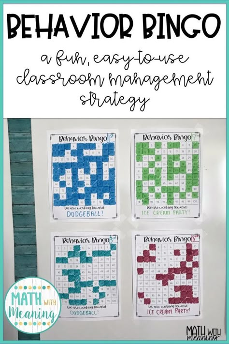 Behavior Bingo: My Favorite Classroom Management Tool – Math With Meaning Math Meaning, Behavior Bingo, Math College, Teaching Classroom Management, Classroom Management Tool, Classroom Behavior Management, Behaviour Management, 5th Grade Classroom, Classroom Management Strategies