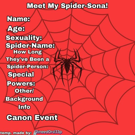 Spiderman Names Ideas, Spiderman Oc Names, Spider Man Oc Name Ideas, Spider Man Oc Names, Spider Man Name Ideas, Spidersona Names Ideas, Spider Sona Template, Spidersona Names, Spidersona Name Ideas