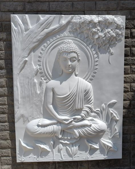 Buddha 4x3ft. #interiordesign #homedecor #designinspiration #luxuryinteriors #siliconemolds #resinmolds #castingmolds #moldmaker #moderninteriors Wall Hanging Sculpture, Door Design Photos, Hanging Sculpture, Pooja Room Design, Entrance Foyer, Wall Designs, Pooja Rooms, Luxury Interior, Door Design