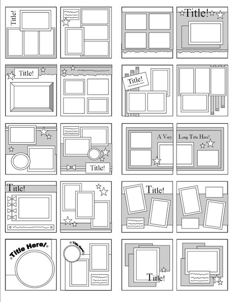 copic color combinations | Scrapbook Page Sketches, by Katie Butler Ide Scrapbook, Scrapbook Planning, Scrapbook Inspo, Anniversary Scrapbook, Scrapbook Design Layout, Scrapbooking Sketches, Becky Higgins, Simple Scrapbook, Scrapbook Layout Sketches