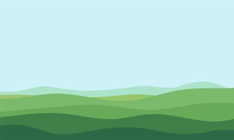 Abstract minimal green fields landscape ... | Premium Vector #Freepik #vector #sky #meadow #nature #farm Farm Field Illustration, Background Green Landscape, Farm Background, Field Illustration, Illustrator Ideas, Field Wallpaper, Green Farm, Illustration Story, Watercolor Whale