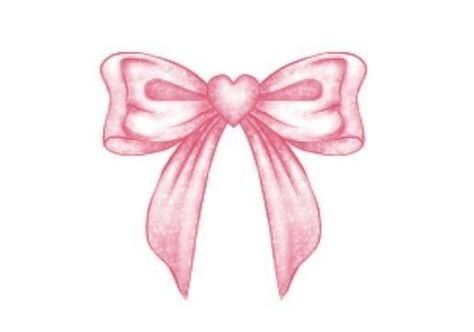 Pink Coquette Prints, Girly Things Drawings, Bow Tattoo On Stomach, Kawaii Bow Tattoo, Bow Poster Print, Strawberry Bow Tattoo, Heart Bow Tattoo, Bow Tramp Stamp Tattoos, Coquette Bow Tattoo