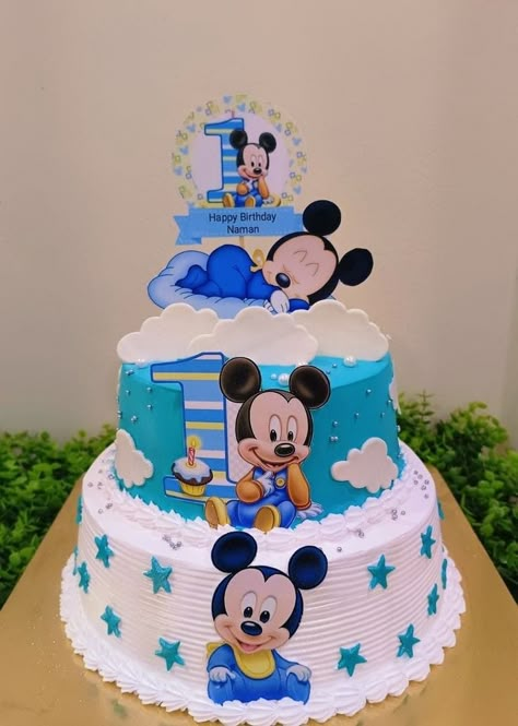 1st Bday Decoration Ideas Boy, Cake For 1st Birthday Boy, Mickey Mouse Cake For Boys, 1st Birthday Cake For Boy, Mickey Mouse Cake 1st Birthday, 1st Bday Cake For Boy, Mickey Mouse Baby Shower Cake, 1st Birthday Cakes For Boys, Birthday Cake Designs For Kids