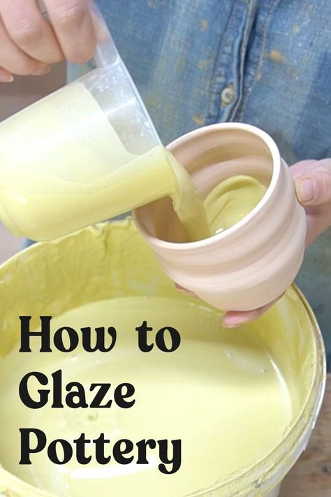 Glazing Pottery At Home, How To Glaze Clay At Home, Diy Ceramic Glaze, How To Ceramics At Home, How To Glaze Pottery At Home, How To Paint Pottery Ceramics, How To Glaze Ceramics, Layering Glazes Pottery, Pottery Glazing Techniques Tutorials