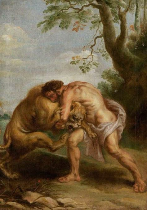 ⚡GOD is the only one keeping me from killing you.. 🌩️ Nemean Lion, Rennaissance Art, House London, Greek Mythology Art, Peter Paul Rubens, Biblical Art, Lion Art, Mythology Art, Art Uk