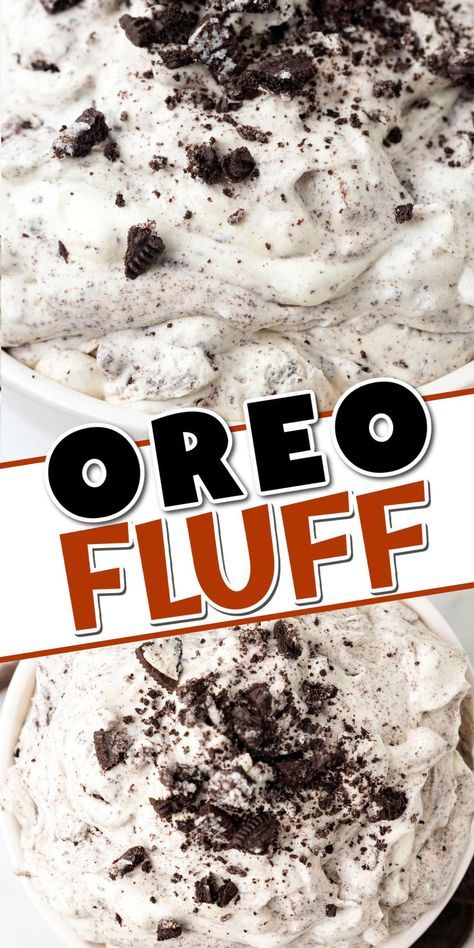 Oreo Fluff Oreo Pudding Mix Recipes, Oreo Fluff Pie, Oreo Pudding Cool Whip Dessert, Oreo Whip Cream Dessert, Oreo Fluff Dessert Cool Whip Easy, Oreo Fluff Dessert With Cream Cheese, Oreo Lush Dessert, Easy Oreo Treats, Oreo Salad Recipe