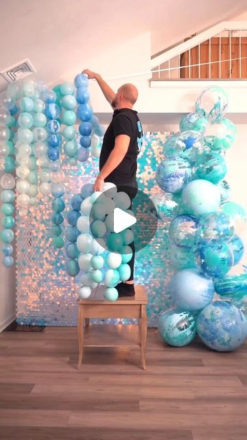 Diy Sea Theme Decor, Mermaid Decoration Ideas, Mermaid Theme Birthday Decorations Under The Sea Party Ideas, Under The Sea Decorations Diy Birthday, Mermaid Arch Backdrop, Mermaid Balloon Garland Diy, Iridescent Party Decorations Diy, Under Sea Party Decorations, Under The Sea Arch