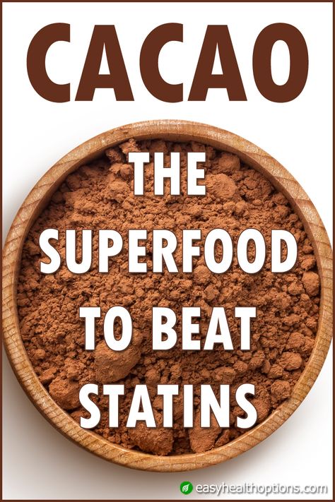 This week my wife and I realized how good we feel after a raw cacao powder-banana smoothie. It’s not all that surprising considering cacao has 40 times the antioxidants of blueberries. But I decided to look further into cacao’s health benefits and was even more impressed by how they challenge statins... Benefits Of Cacao Nibs, Navitas Cacao Powder Recipes, How To Use Cacao Powder, Cacao Powder Recipe Healthy, Raw Cacao Recipes, Cocoa Powder Benefits, Benefits Of Cacao Powder, Cacao Powder Smoothie, Cacao Nibs Benefits