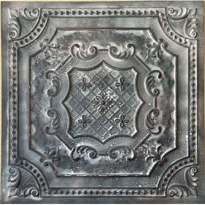 Talissa Decors faux tin ceiling tiles (pvc) is a part of our from plain to beautiful In hours collection, this one comes in this lovely finish and can be used for commercial or residential projects in standard 15/16” grid systems or glued over most stable ceiling surfaces. Color: Reclaimed Tin | FromPlainToBeautifulInHours Elizabethan Shield 2 Ft. x 2 Ft. Drop-In or Glue-Up PVC Ceiling Tile PVC | 0.2 H x 24 W x 24 D in | Wayfair Pvc Ceiling Tiles, Faux Tin Ceiling Tiles, Faux Tin Ceiling, Decorative Ceiling Tile, Faux Tin, Tile Covers, Tin Tiles, Tin Ceiling Tiles, Pvc Ceiling