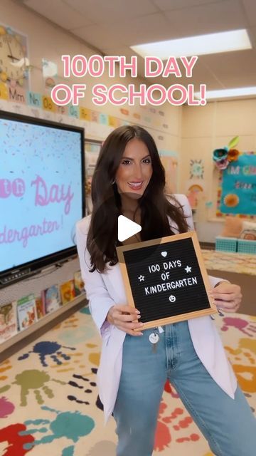 Kindergarten Teacher Classroom, 100th Day Of Kindergarten, Teacher Inspiration, 100th Day Of School, Kindergarten Teacher, Classroom Setup, Future Classroom, Kindergarten Teachers, 100 Days Of School