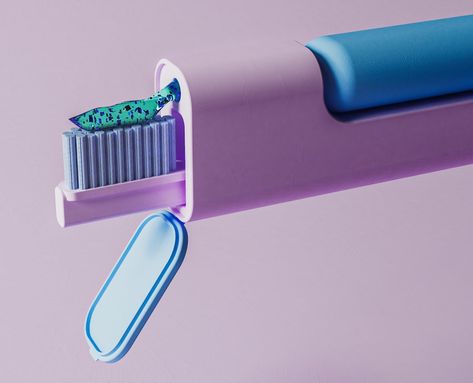 This ‘Blue Pill’ will get you shiny teeth on the go | Yanko Design Quip Toothbrush, Shiny Teeth, Toothbrush Design, Cmf Design, Beautiful Butterfly Photography, Blue Pill, Whitening Toothpaste, I Carry, Guessing Games