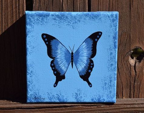 @happydayjasmine Canvas Aesthetic Painting, Painting Ideas On Canvas Aesthetic, Aesthetic Painting Ideas, Canvas Aesthetic, Butterfly Art Painting, Small Canvas Paintings, Painting Canvases, Butterfly Canvas, Simple Canvas Paintings