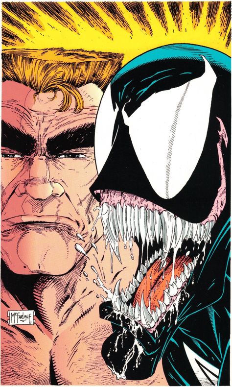 Eddie Brock/Venom by Todd McFarlane Venom Eddie, Arte Zombie, Eddie Brock, Venom Art, Venom Comics, Todd Mcfarlane, Art And, Marvel Venom, Marvel Villains