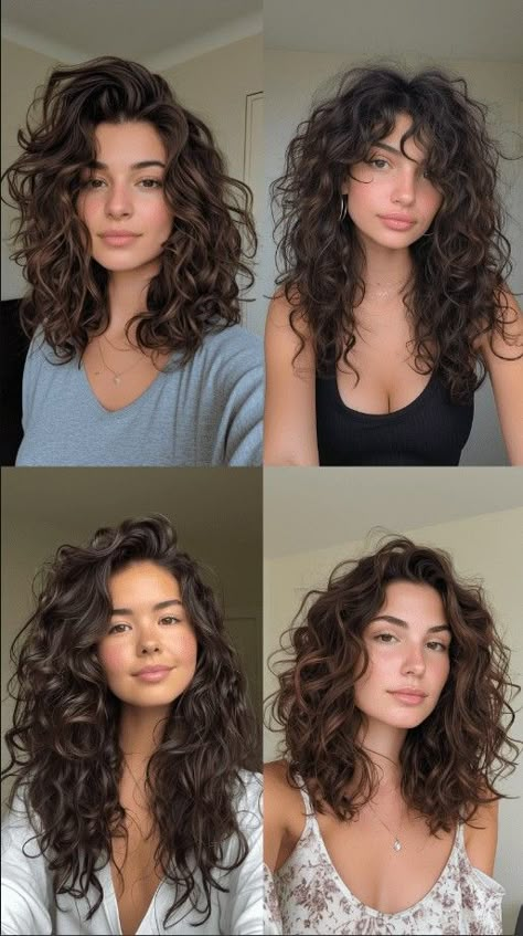 Natural Curly Hair Cuts, Layered Curly Hair, Curly Hair Photos, Wavy Haircuts, Haircuts For Wavy Hair, Haircuts For Curly Hair, Curly Hair Inspiration, Round Faces, Curly Hair Cuts