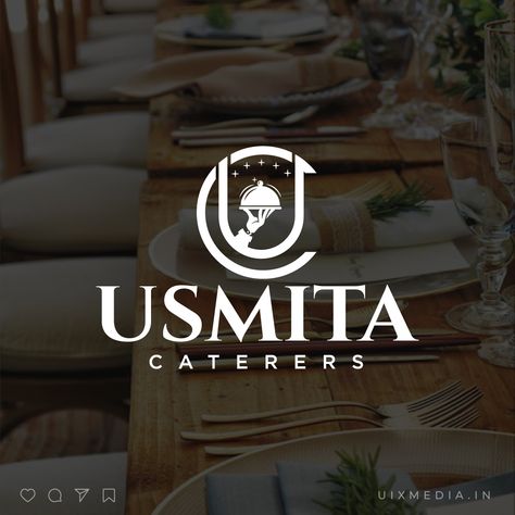 USMITA CATERS --- A catering service logo design by @Uixmedia.in . If you're interested, feel free to send us a direct message and we'll be happy to assist you. What do you think? What do you think about this awesome Concept? Let me know your thoughts in the comments! Have a great day y'all.. ➡ Pro design ➡ All formats ➡ Unlimited revisions ➡ Mockups ➡ Color options . #logo #design #graphicdesign #branding #logodesigner #art #logodesigns #graphicdesigner #logodesign #logos #brand #lo... Catering Services Design, Catering Logo Ideas Brand Identity, Catering Brand Identity, Catering Company Logo, Catering Business Logo, Catering Logo Design, Service Logo Design, Catering Logo, Food Logo Design