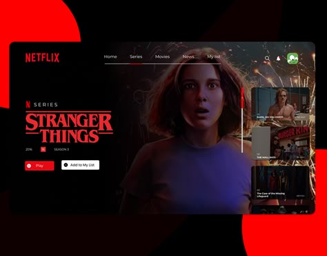 Netflix Landing Page Design, Netflix Layout, Netflix Redesign, Netflix Theme, Creative Brief Template, Book Cover Art Diy, Yearbook Pages, Yearbook Covers, Movie App