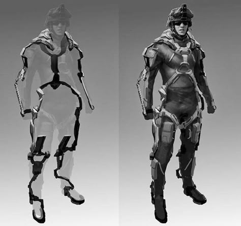 Exo Skeleton Concept Art, Exo Skeleton Suit, Exo Suit Concept Art, Exo Suit Concept, Concept Art Male, Suit Concept Art, Futuristic Suit, Exoskeleton Armor, Ekko League Of Legends