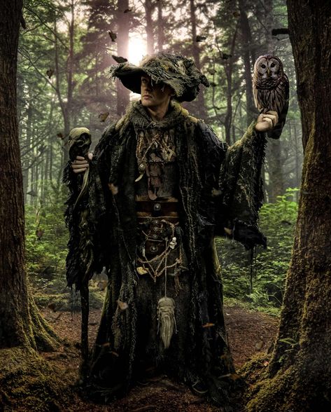 Druid Costume, Green Wizard, Forest Clothes, Male Witch, Anahata Chakra, Wizard Costume, Nature Witch, Larp Costume, Fantasy Forest