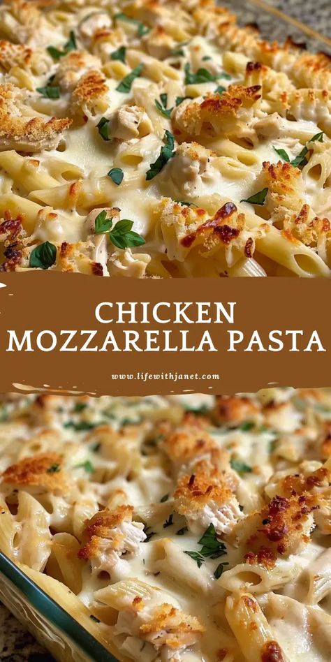 Chicken Mozzarella Pasta, Chicken Season, Chicken Mozzarella, Baking Spices, Mozzarella Pasta, Resep Pasta, Fast Dinner Recipes, Seasoning Salt, Favorite Recipes Dinner