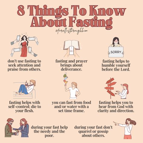 Do you fast? To those who fast and who have yet to fast I highly recommend to read and study about how to fast and the importance and power that comes with it in the Bible. Recommended scriptures: - Esther 4:16 - Isaiah 58 - Daniel 10:2-3 - Matthew 4:1-11 - Matthew 6:16-18 - Mark 9:25-29 - Luke 5:33-35 #fasting #howtofast #scripture #bible #christian #christiangirl #jesus #verse #bibleverse Happy Fasting, Isaiah 58, Light Of God, Wisdom Wednesday, Worship Praise, Fast And Pray, Seek God, Christian Affirmations, Bible Study Plans