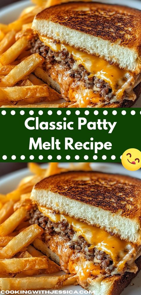 Craving a classic comfort food? This Classic Patty Melt Recipe offers a delicious blend of beef and cheese nestled between crispy bread. It's a quick and easy dinner idea perfect for busy nights with family. Patty Melts Recipe, Patty Melt Recipe Easy, Frisco Melt, Chicken Recipes For Family, Healthy Chicken Meals, Patty Melt Recipe, Crispy Bread, Recipes For Family Dinner, Delicious Chicken Breast Recipes