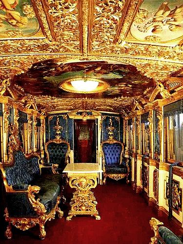 The Royal Train | wittlesbachludwig | Flickr Architecture Baroque, Gold Furniture, Luxury Train, Castles Interior, Neuschwanstein Castle, Rail Car, Old Trains, Orient Express, Baroque Architecture