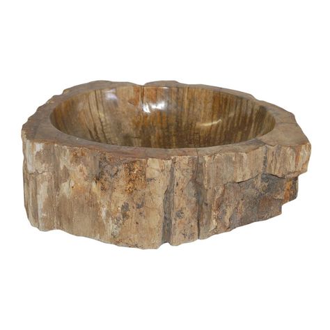 Eden Bath Petrified Wood Stone Vessel Round Bathroom Sink Unique Countertops, 72 Inch Bathroom Vanity, Rustic Bathroom Sinks, Fantasy Tavern, Petrified Wood Sink, Wood Vessel, Natural Stone Sink, Stone Vessel Sinks, Wood Sink