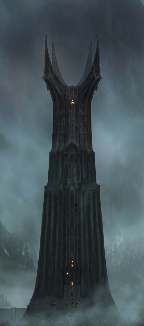 Evil Tower, Tower Minecraft, Wizard Tower, Evil Wizard, Fantasy Locations, Medieval Tower, Fantasy Wizard, Dark Castle, Fantasy Architecture