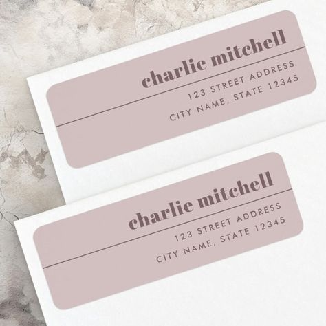 Modern minimal rose taupe return address label Rose Taupe, Address Label, Kids Nursery Decor, Free Birthday Invitations, Free Birthday Invitation Templates, Kids Stationery, Return Address Labels, Clothing Labels, Free Birthday Stuff