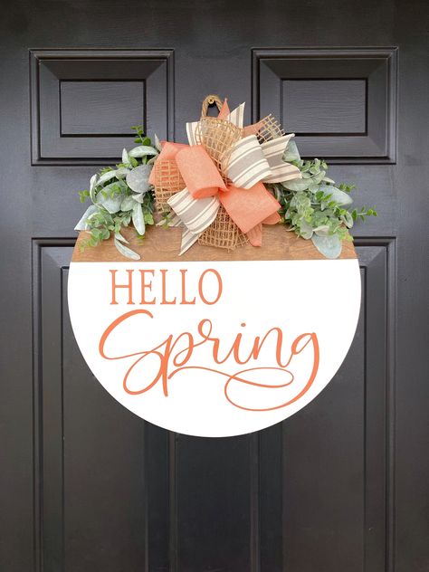 Spring door decoration