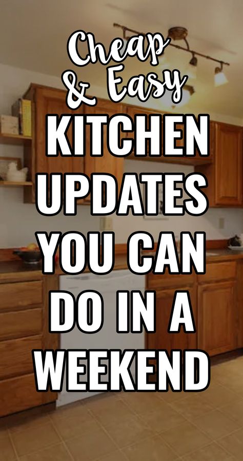 Diy Kitchen Updates, Small Kitchen Diy, Cheap Renovations, Easy Kitchen Updates, Redo Kitchen Cabinets, Small Kitchen Renovations, Budget Kitchen Makeover, Diy Kitchen Projects, Galley Kitchen Remodel